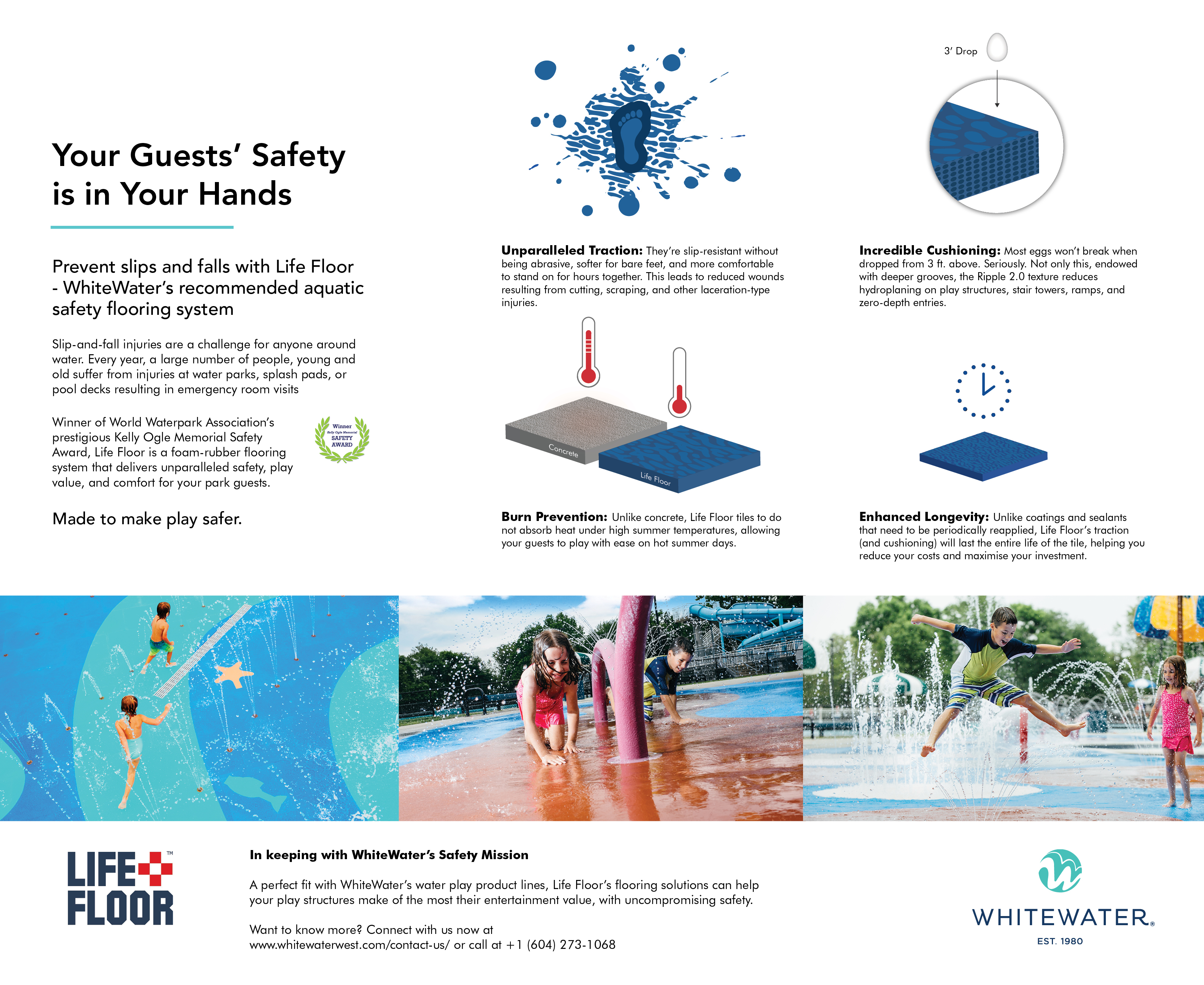 Play It Safe With Life Floor Whitewater