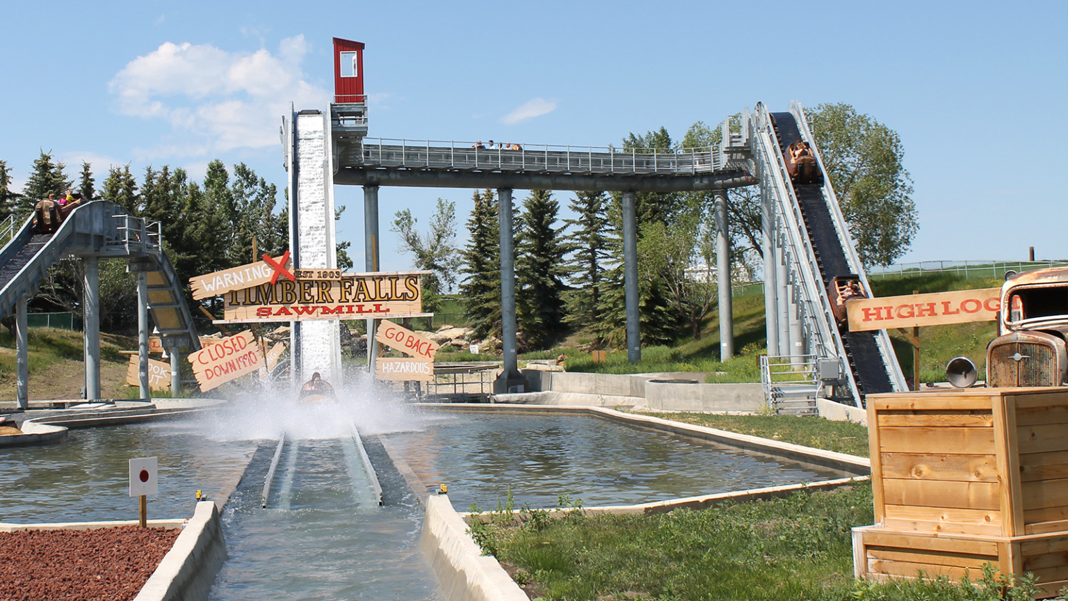Whitewater Ride Log A New Log Flume Ride Makes a Splash in Calaway Park - WhiteWater