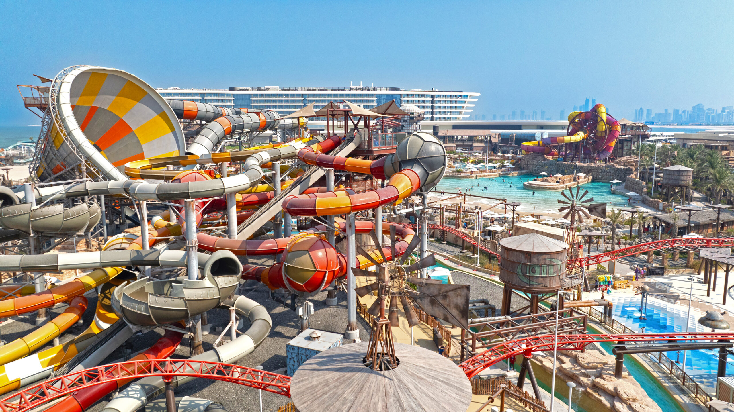 Water park overview of Meryal Water Park in Lusail Qatar