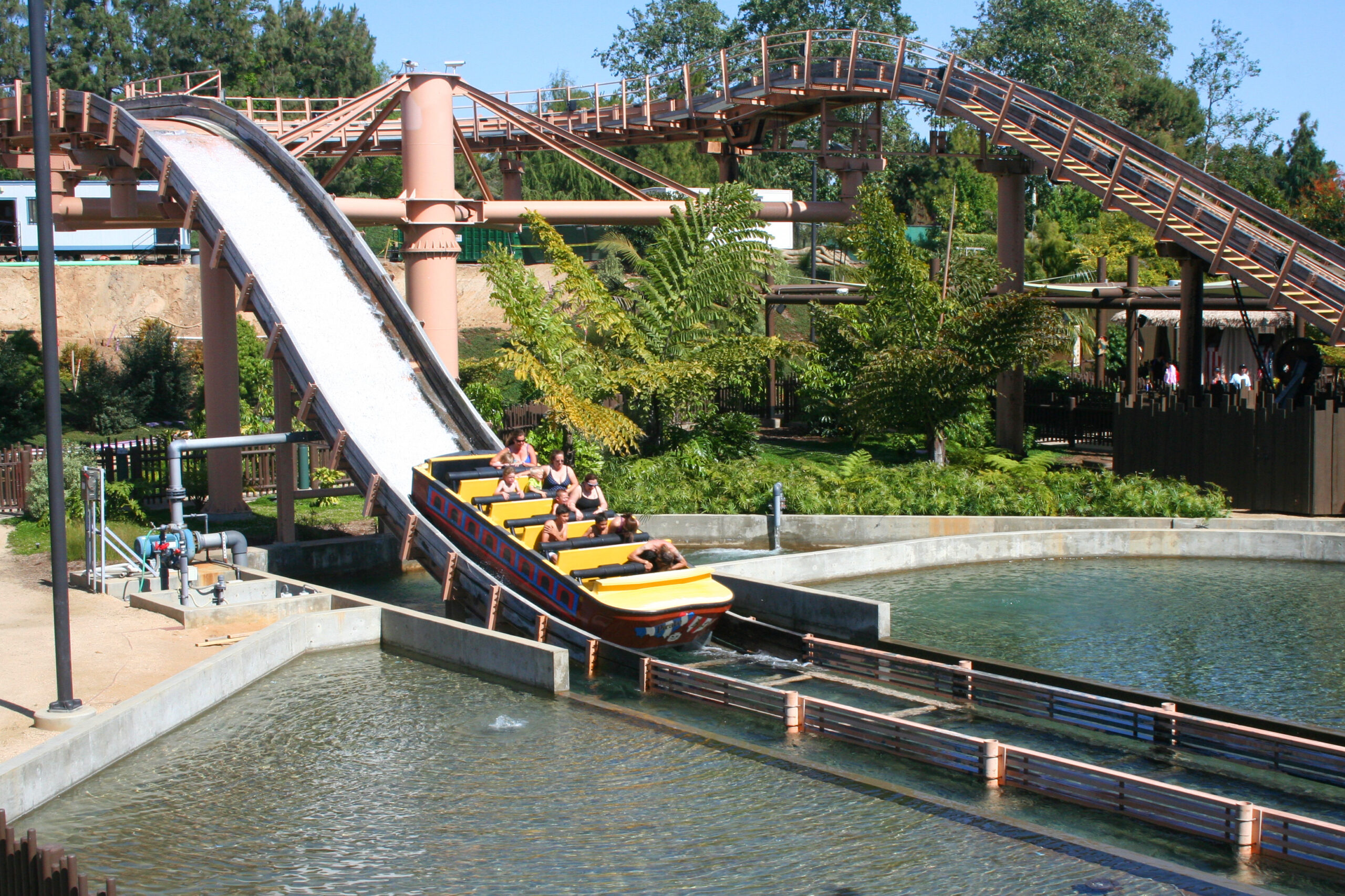 Shoot the Chute ride coming down