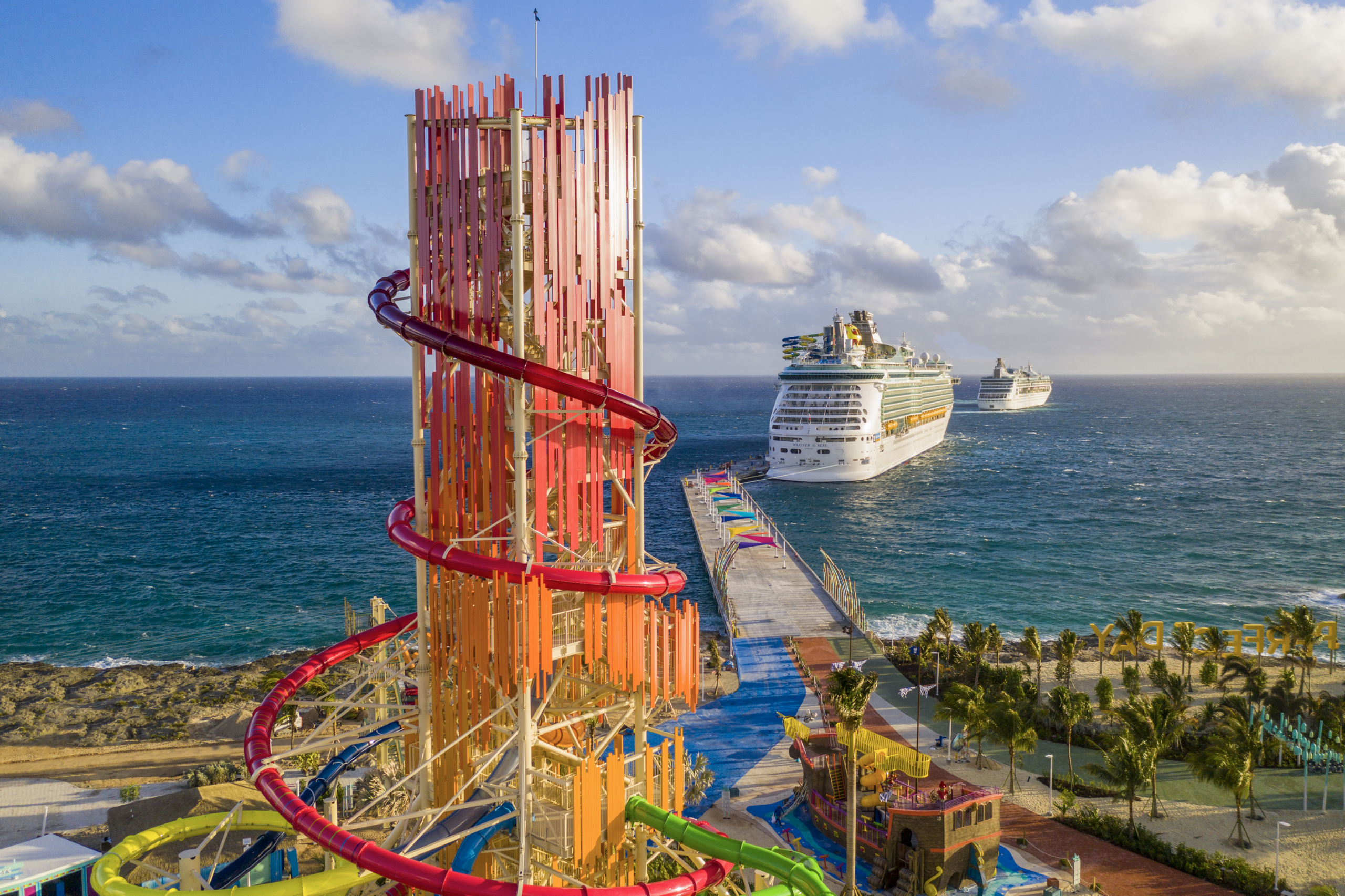 Best and Most fun Thrill Tower - themed - Best Water Slide Designer WhiteWater West - Perfect Day at CoCoCay, The Bahamas
