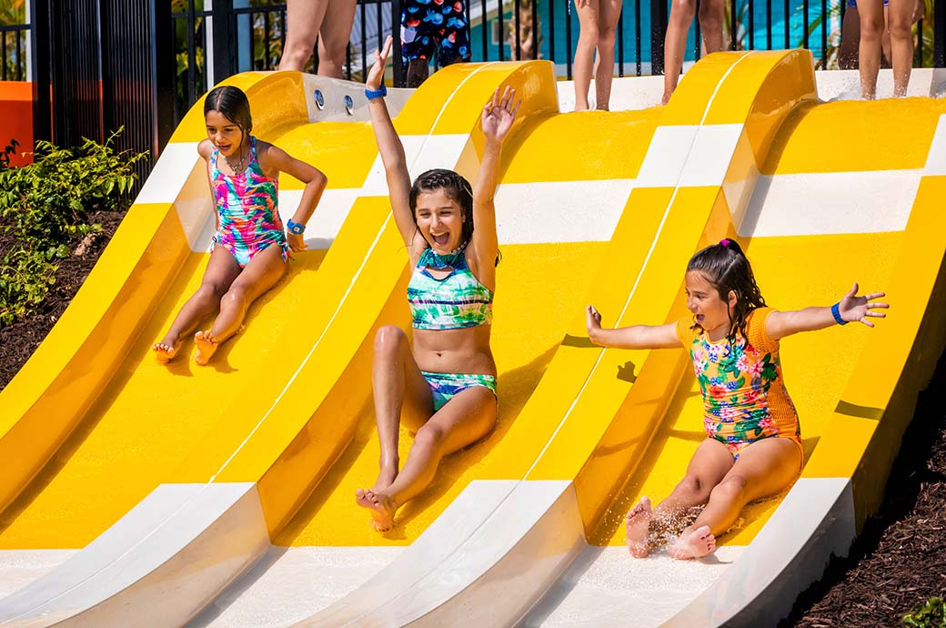 Mini Multi Lane Water Slide for Kids at Island H20 Live, Kissimmee, USA