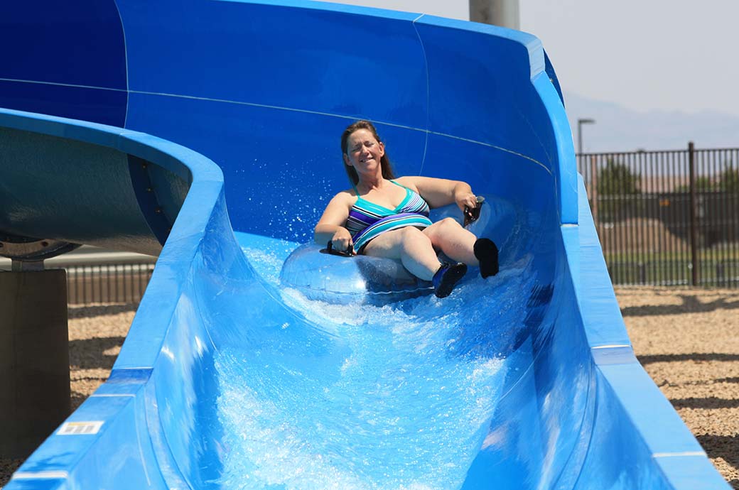 Open Flume Water Slide - Wet n Wild Water Park Las Vegas, NV, USA