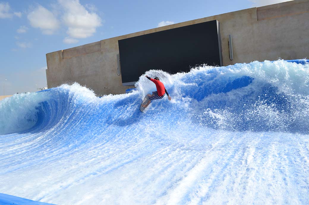 Flowcurl Surf Simulator by FlowRider - Yas Waterworld, Abu Dhabi, United Arab Emirates