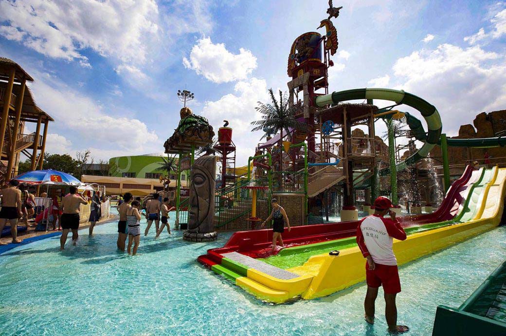 FusionFortress 10 Water Play Structure Manufacturer OCT Maya Waterpark, Chongqing, China