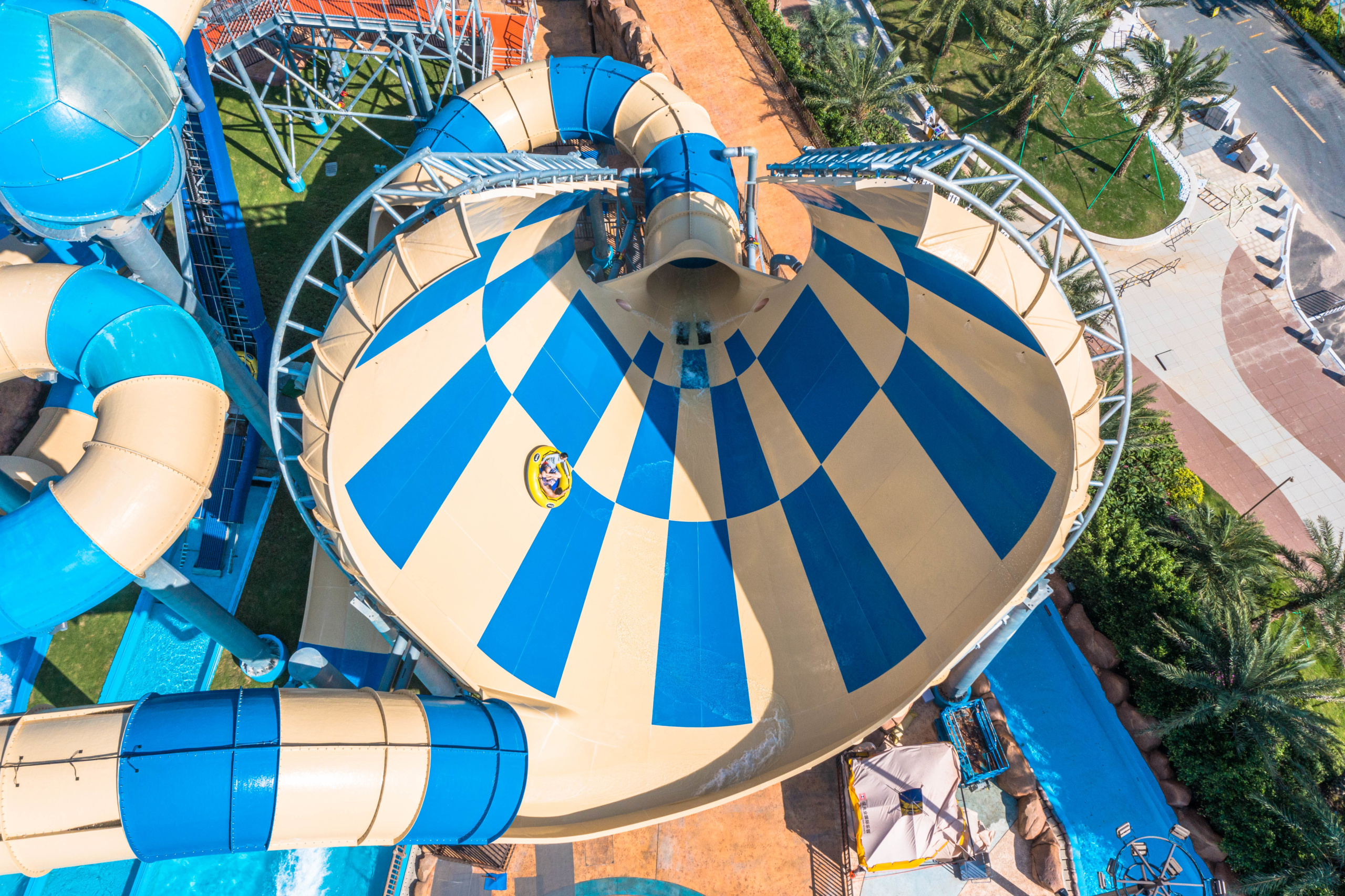 Huge funnel water slide