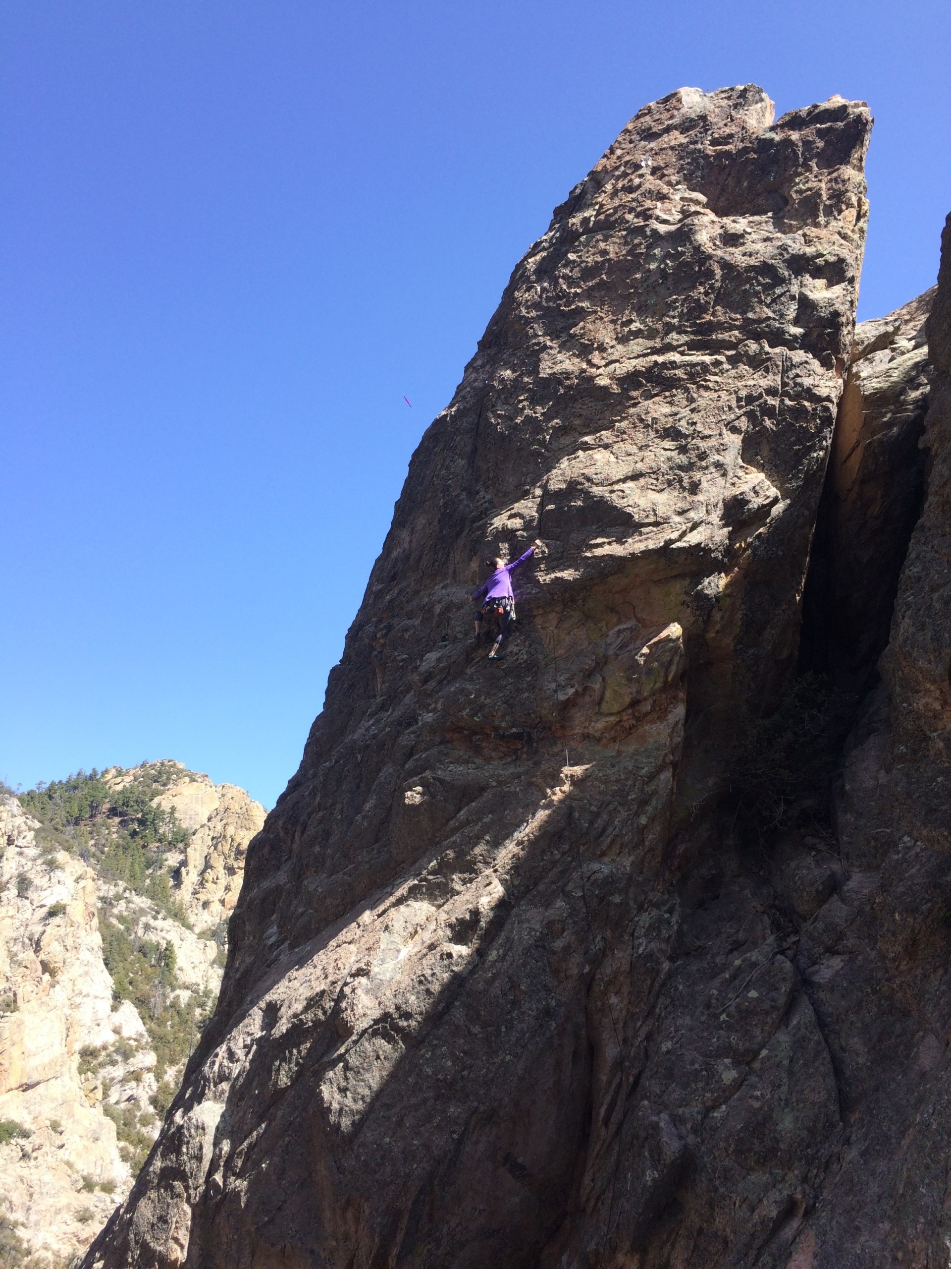 Elisa rock climbing