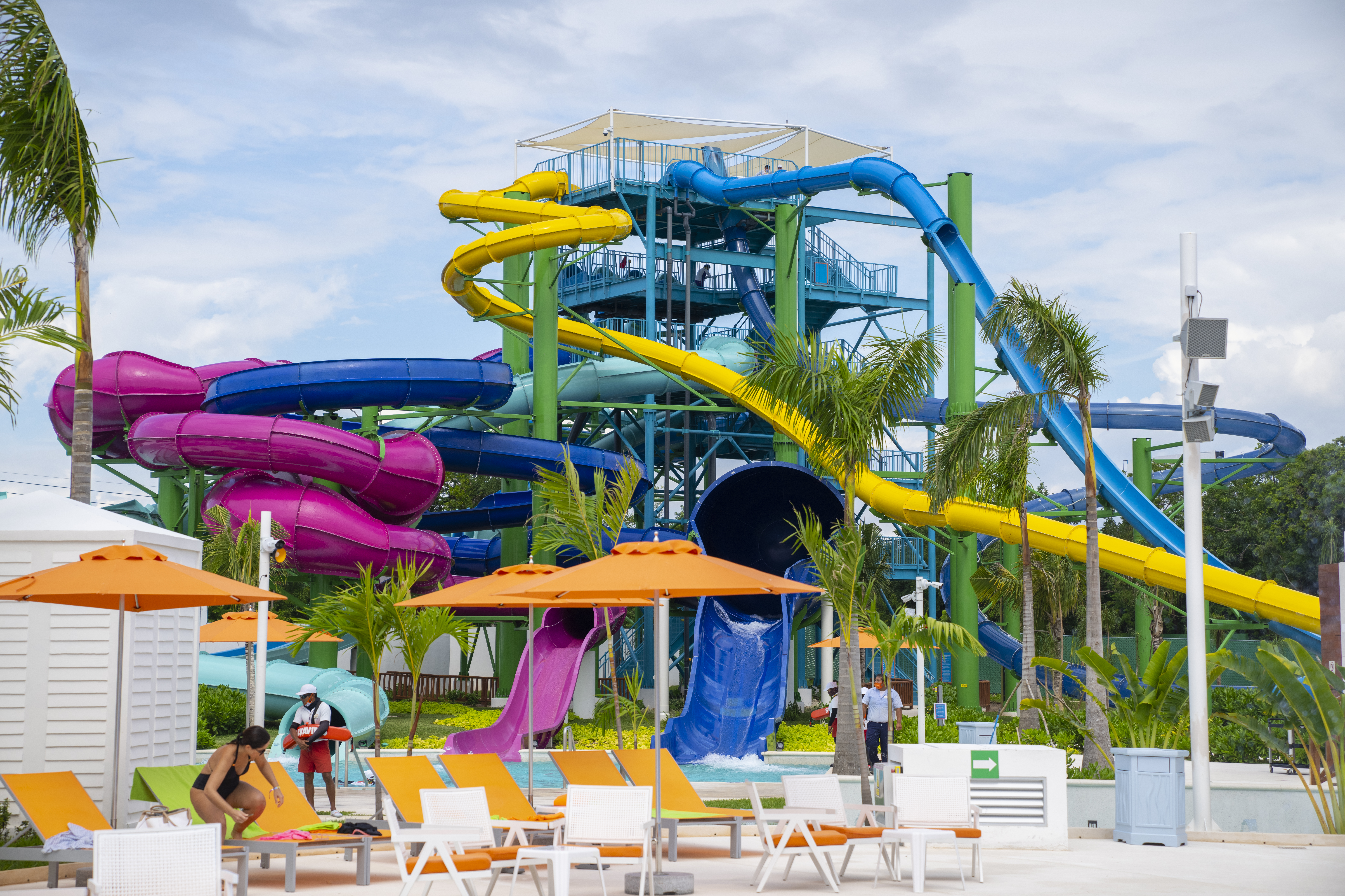 Slide Tower, AquaNick at Nickelodeon Hotel and Resort, Cancun, Mexico