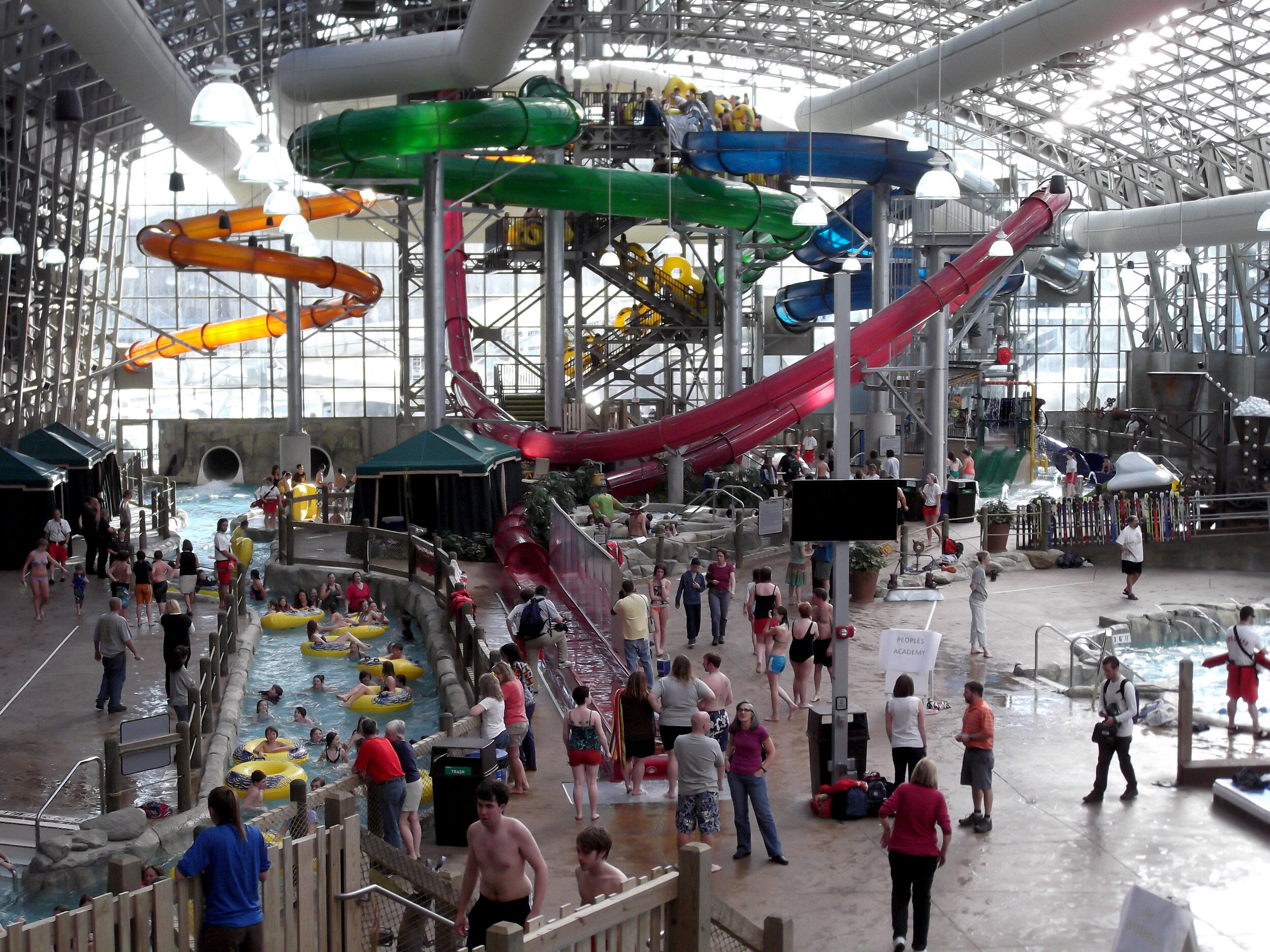 Colourful Water Slides at Jay Peak Pump Resort