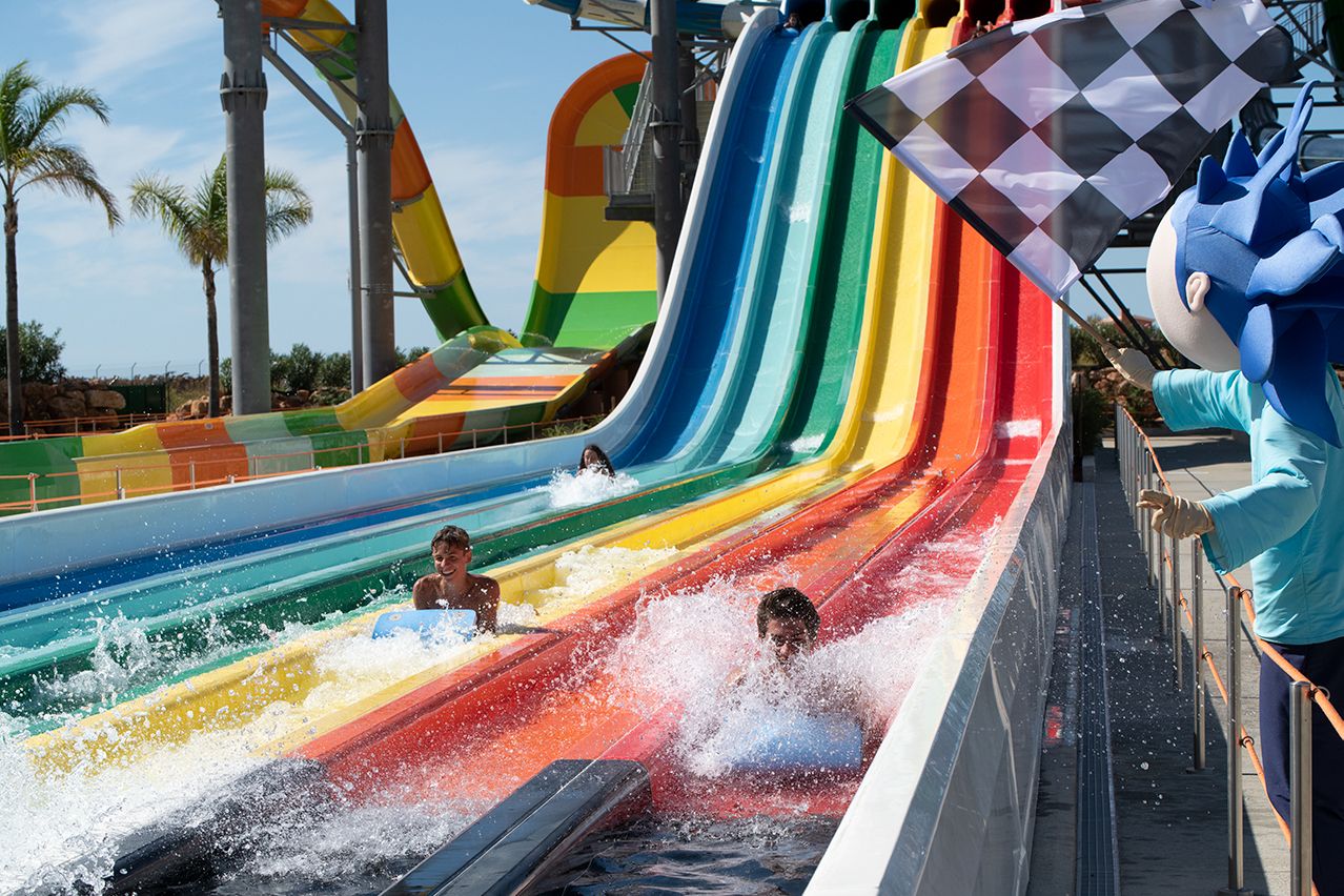colorful mat racer water slide