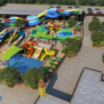 Render of kids' area in a water park