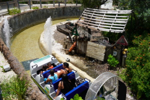 Passengers in water ride boat