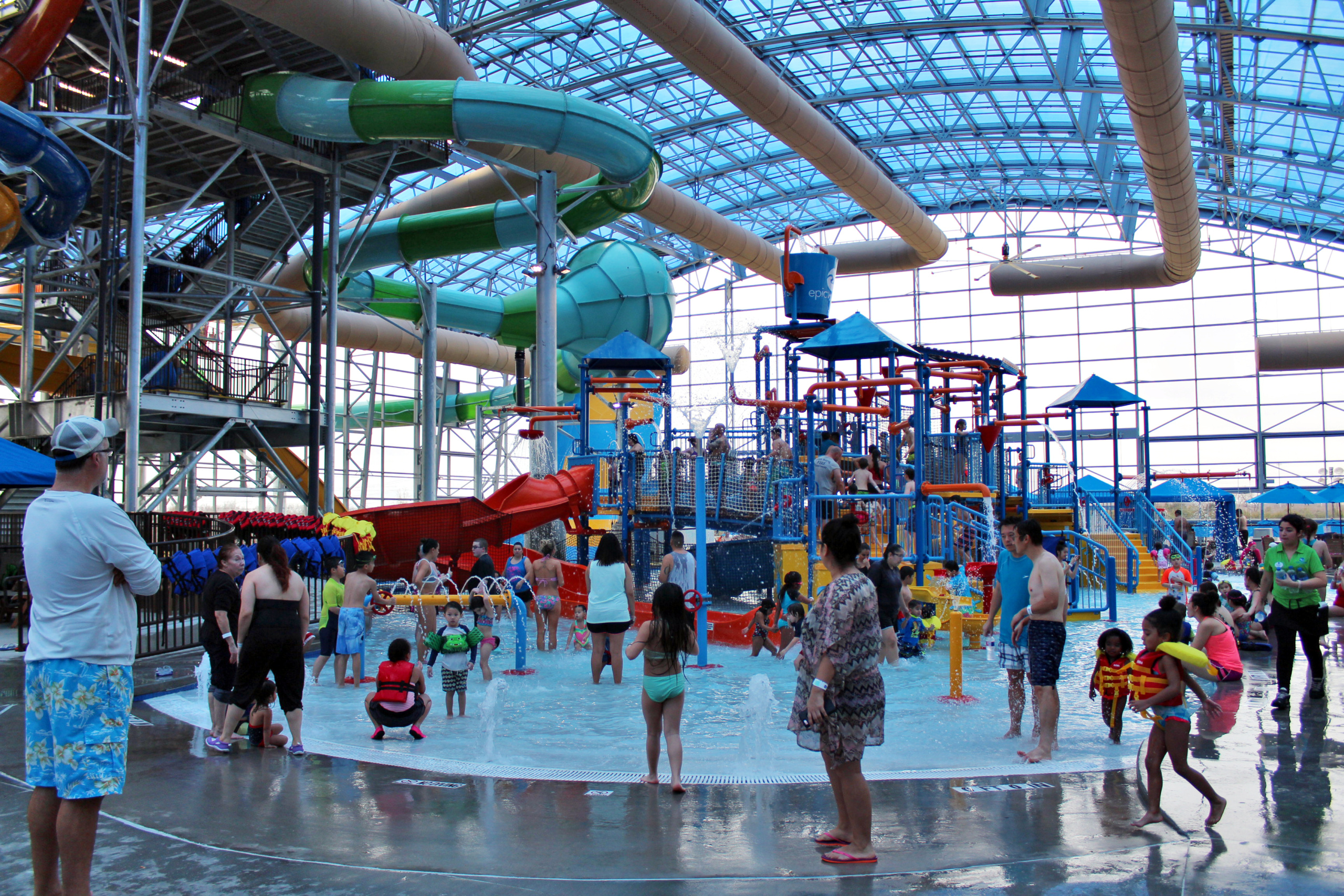 Indoor view of Epic Water water park