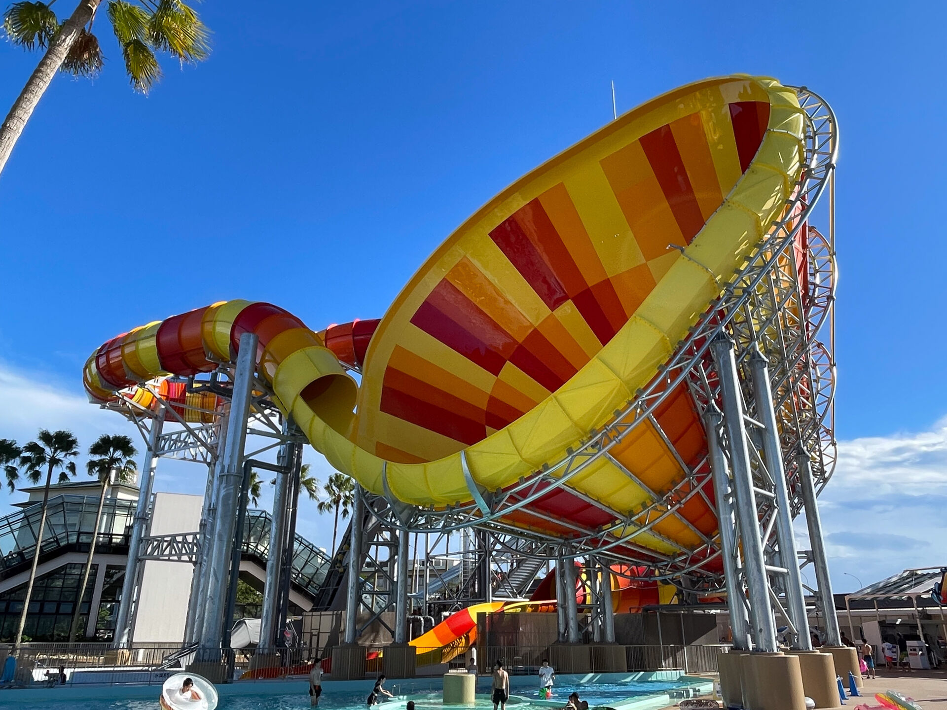 Gigantic funnel water slide