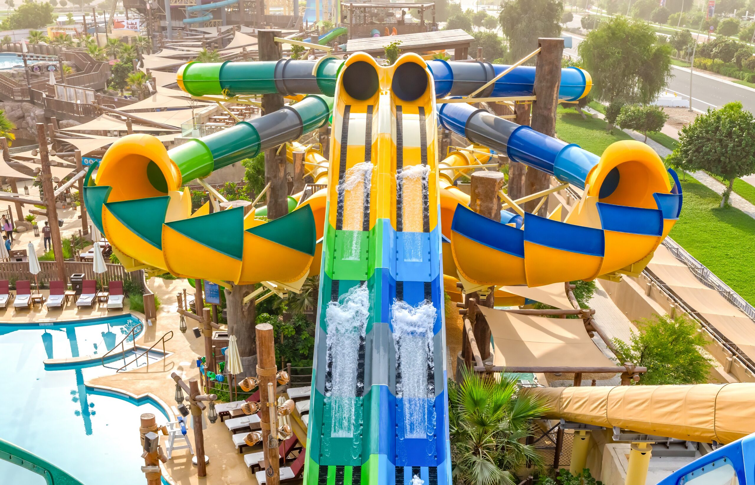 water coaster water slide flumes