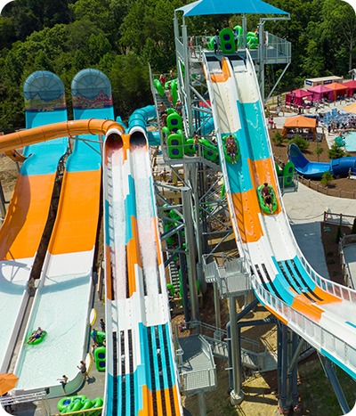 The Edge water slide at Soaky Mountain water park