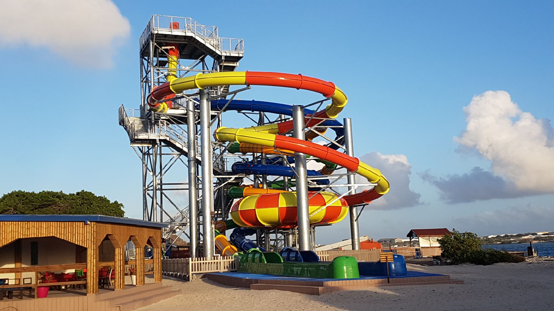 water slide tower