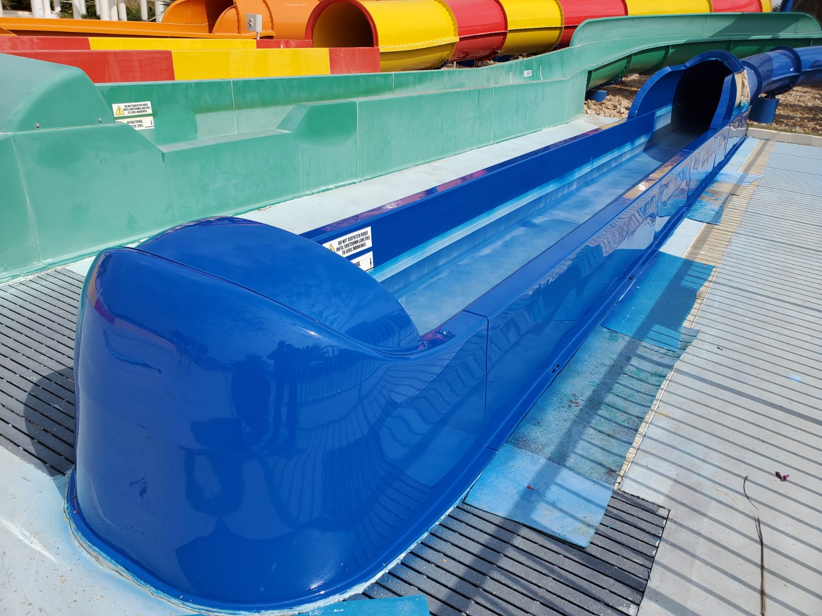 Refurbished blue slide