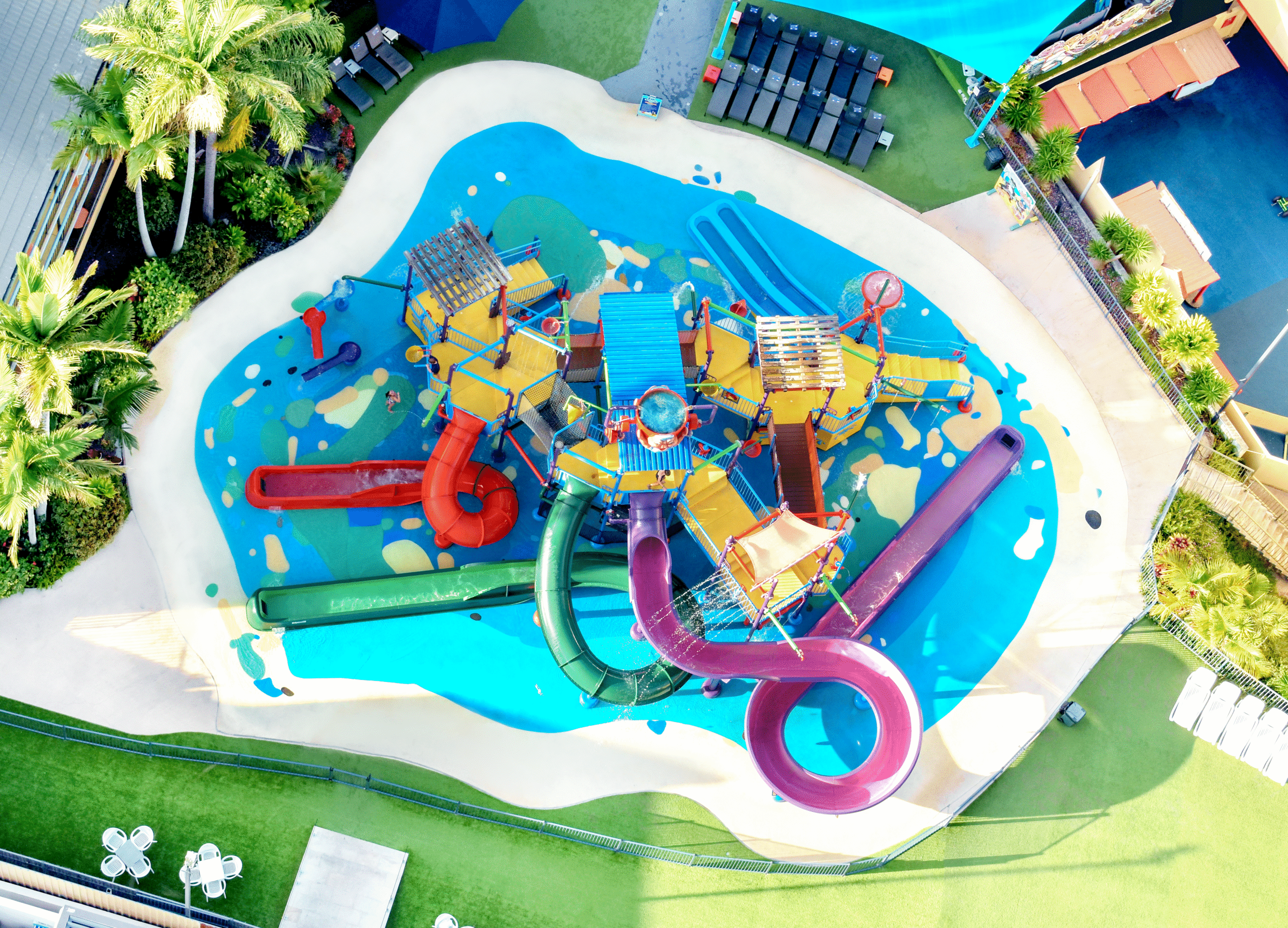 Bright and colourful AquaPlay 1050 from above