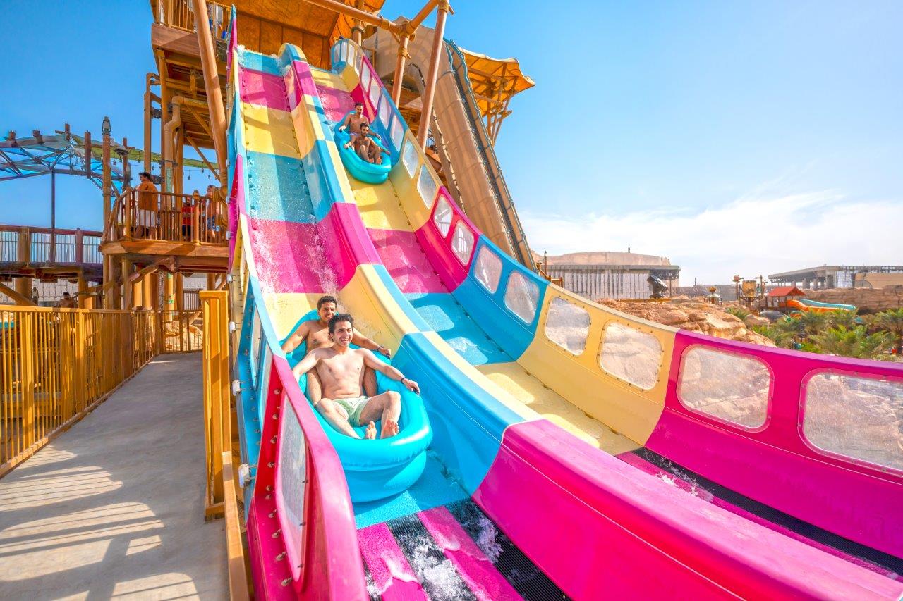 Side-by-side water coaster