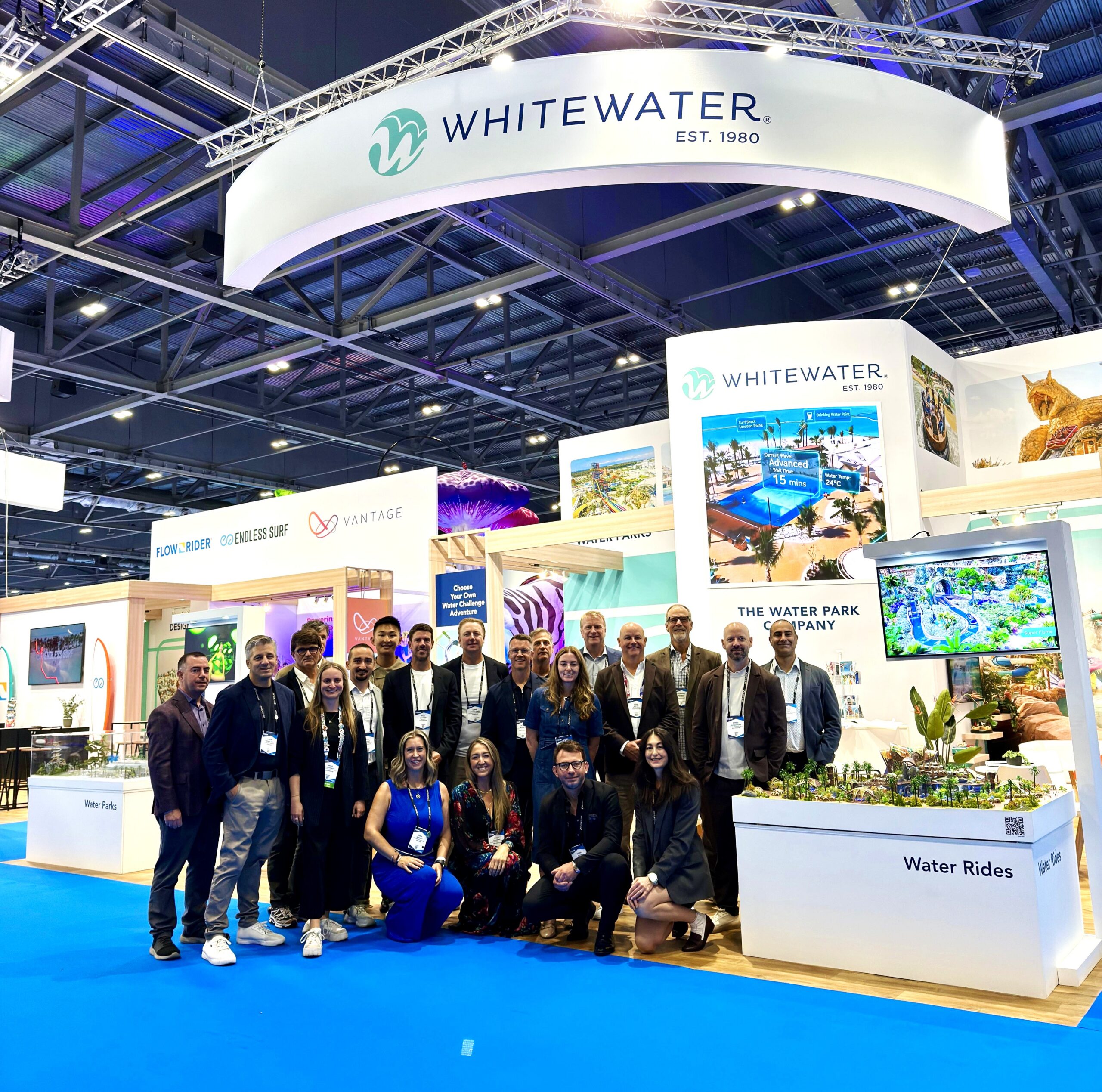 A team picture at a trade show
