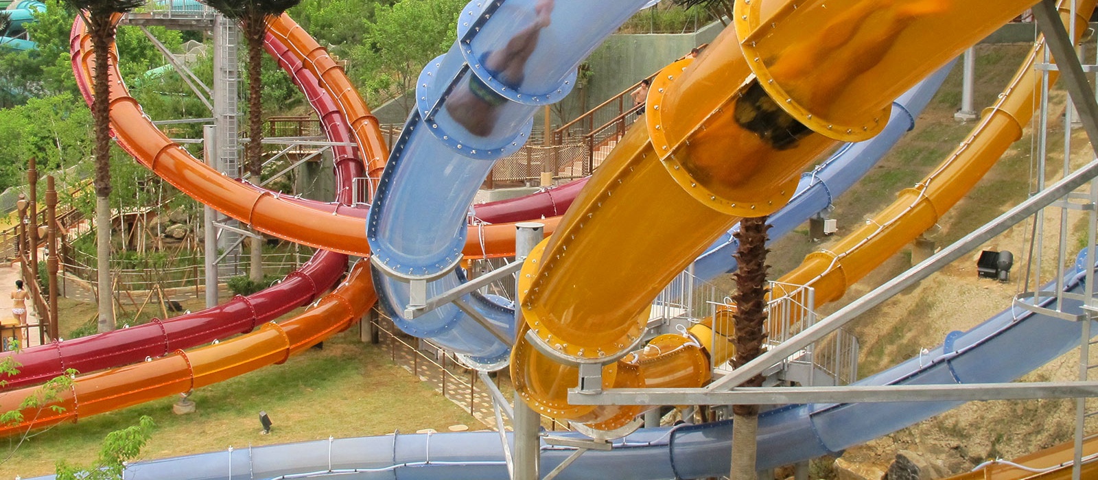 water slide with a loop