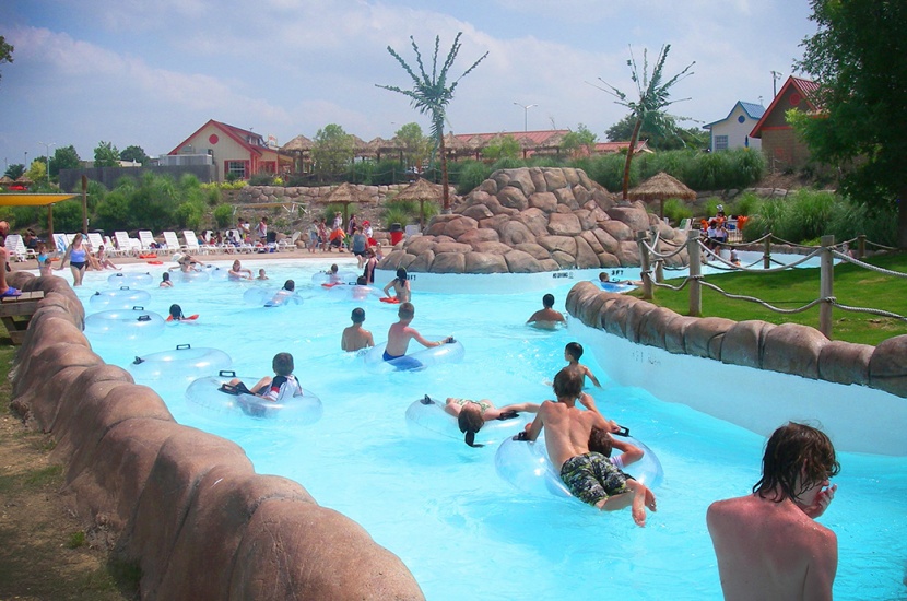 People having fun at the best Wave River by WhiteWater West n- Saipan World Resort, Northern Mariana Islands