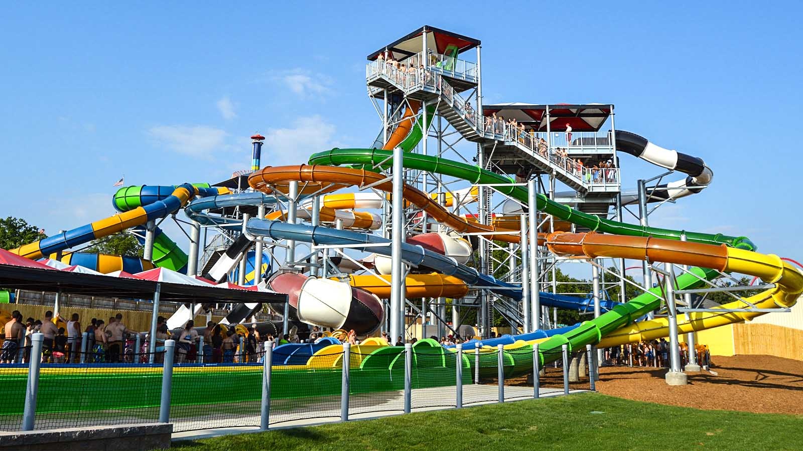 Slide Tower, Carowinds Carolina Harbor, South Carolina, USA