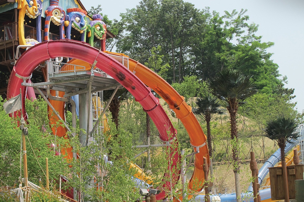 AquaLoop, Wave Pool, Caribbean Bay Everland Resort, Korea