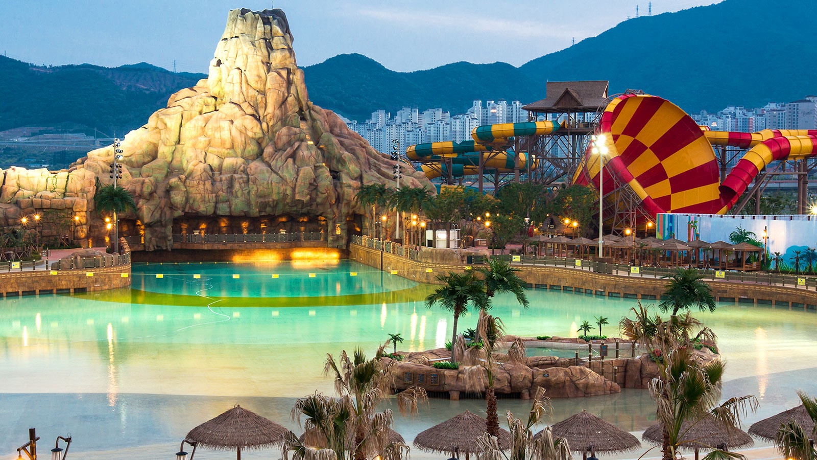 Overview, Lotte Gimhae Waterpark, Korea