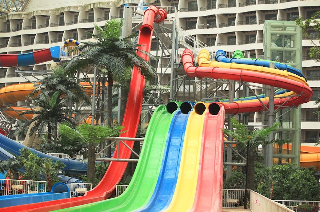 Slide Tower, Paradise Island Indoor Waterpark, Chengdu, China