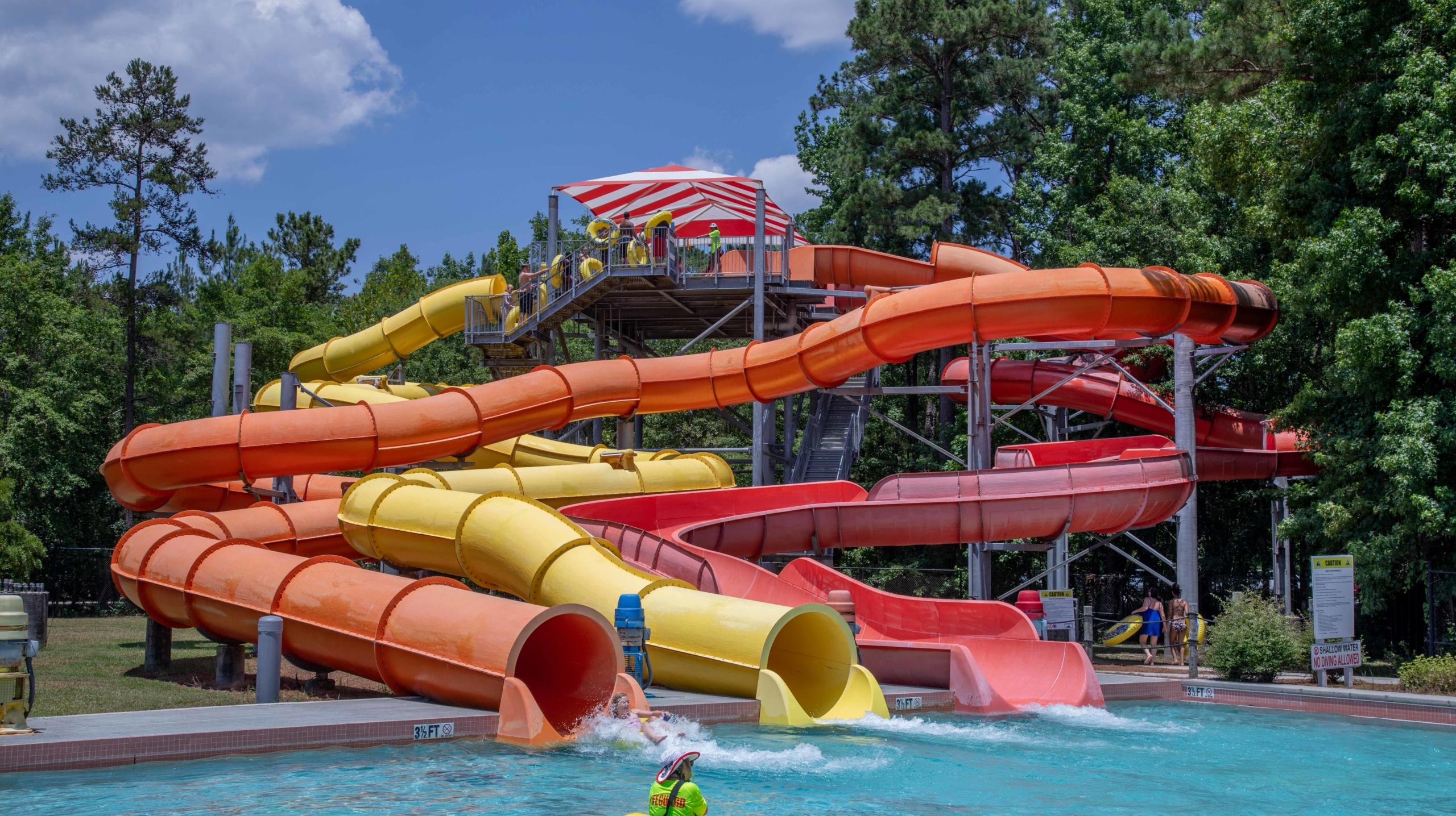 Slide Tower, Whirlin' Waters Adventure Waterpark, North Charleston, USA,