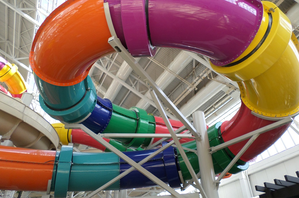 Slideboarding, World Waterpark at West Edmonton Mall, Edmonton, Canada