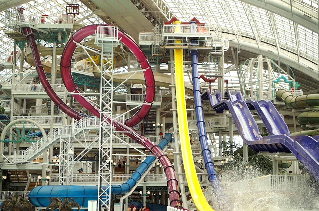 Water Slide AquaDrop World Waterpark at West Edmonton Mall