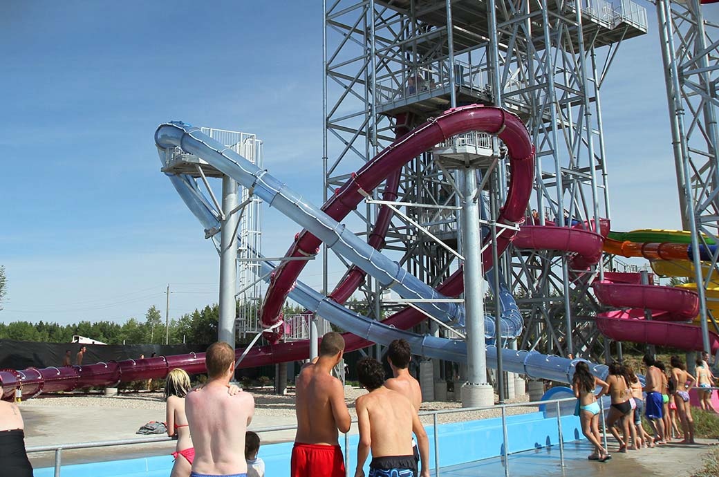 Dual AquaLoops Water Slides - Calypso Waterpark, Ottawa, ON, Canada