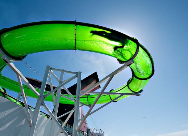 Flatline Loop Water Slide at Carnival Cruise Line - Spirit