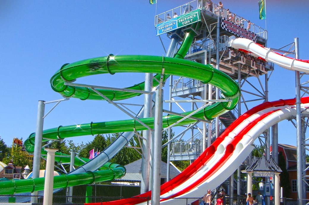 Flatline Loop Water Slide Funtown Splashtown USA