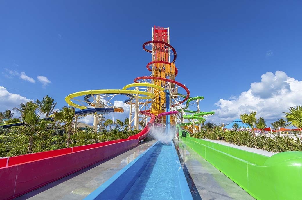 AquaTube Water Slide at Thrill Tower, Perfect Day at CoCoCay, The Bahamas,