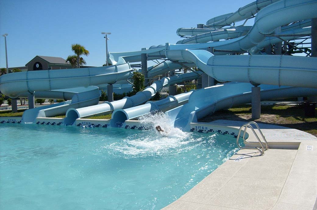 Giant Water Slide at Sun-N-Fun Lagoon, FL, USA