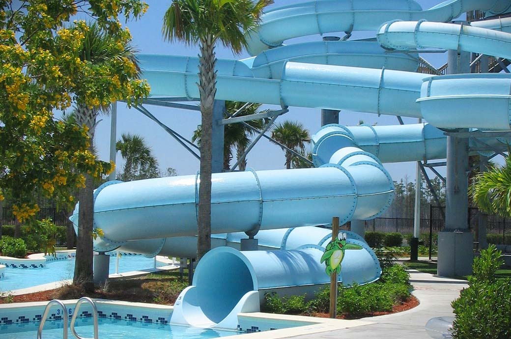 Giant Water Slide at Sun-N-Fun Lagoon, FL, USA