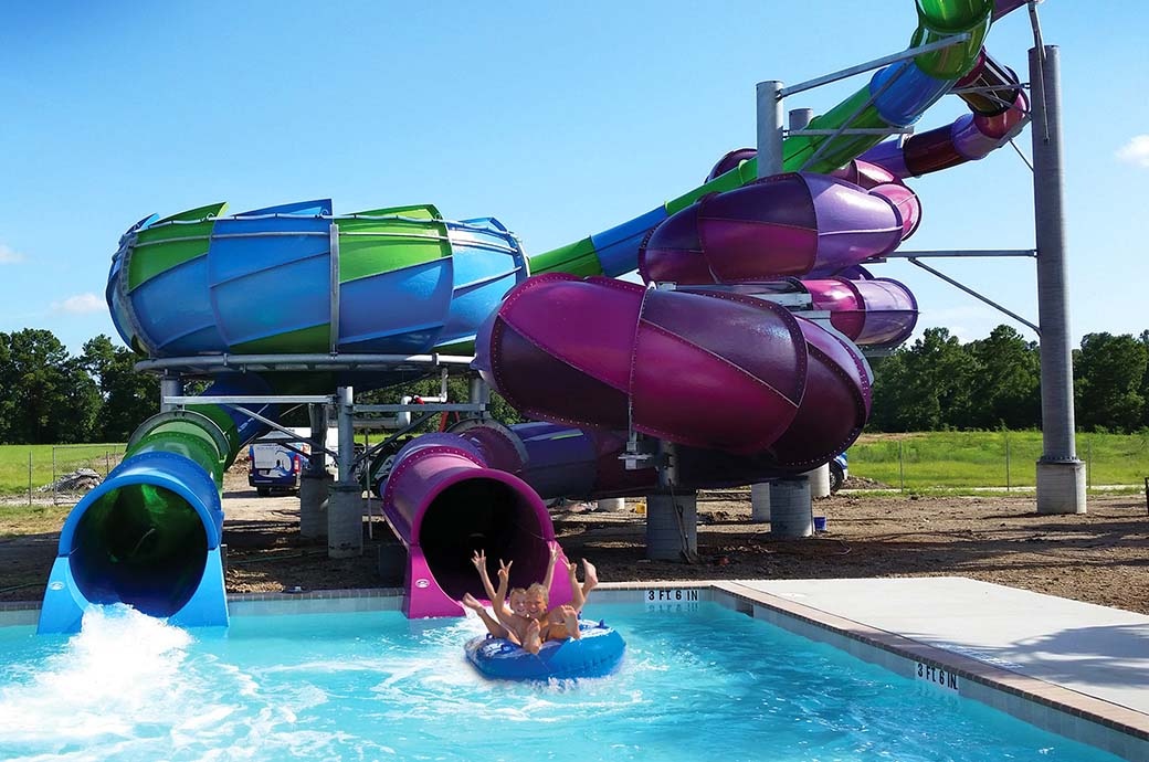 Super Bowl Water Slide - SPAR Waterpark, LA, USA