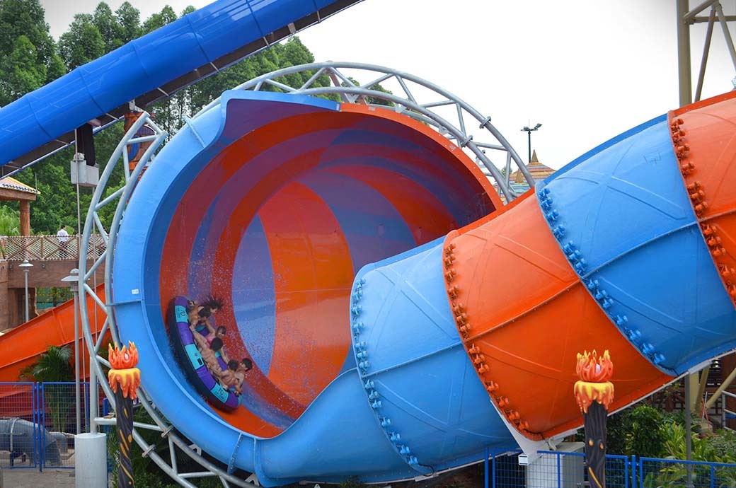 Python Water Slide at Chimelong Waterpark, Guangzhou, China