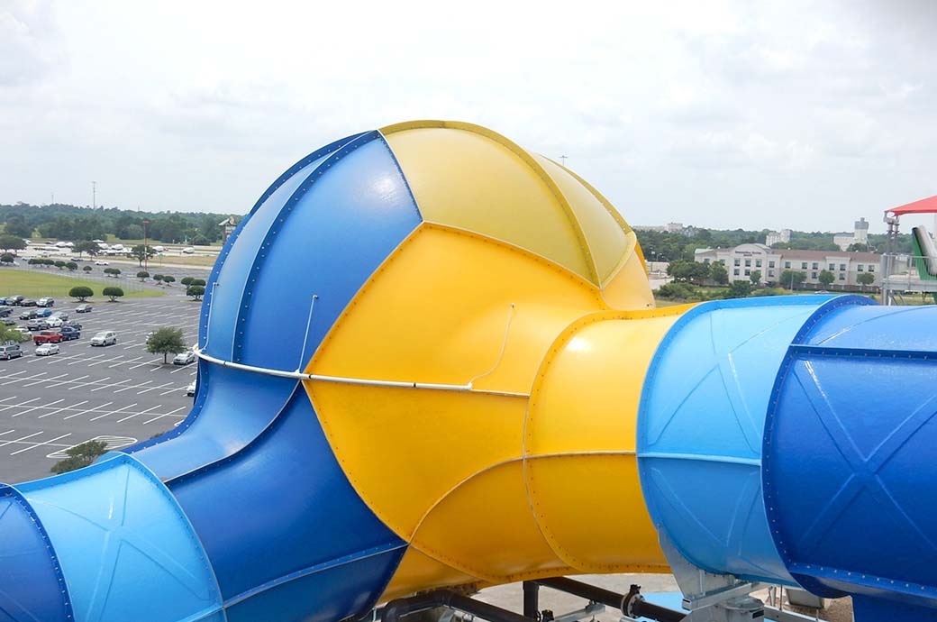 AquaSphere Water Slide Manufacturer for Typhoon Texas Waterpark, TX, USA