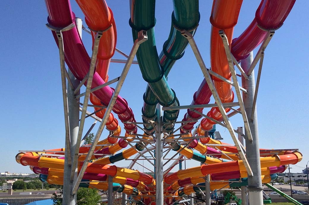 Whizzard Twist Racing Water Slide - Six Flags Hurricane Harbor, TX, USA