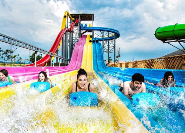 Whizzard and Mat Racer Water Slide - Wet N Joy Waterpark, Lonavala, India