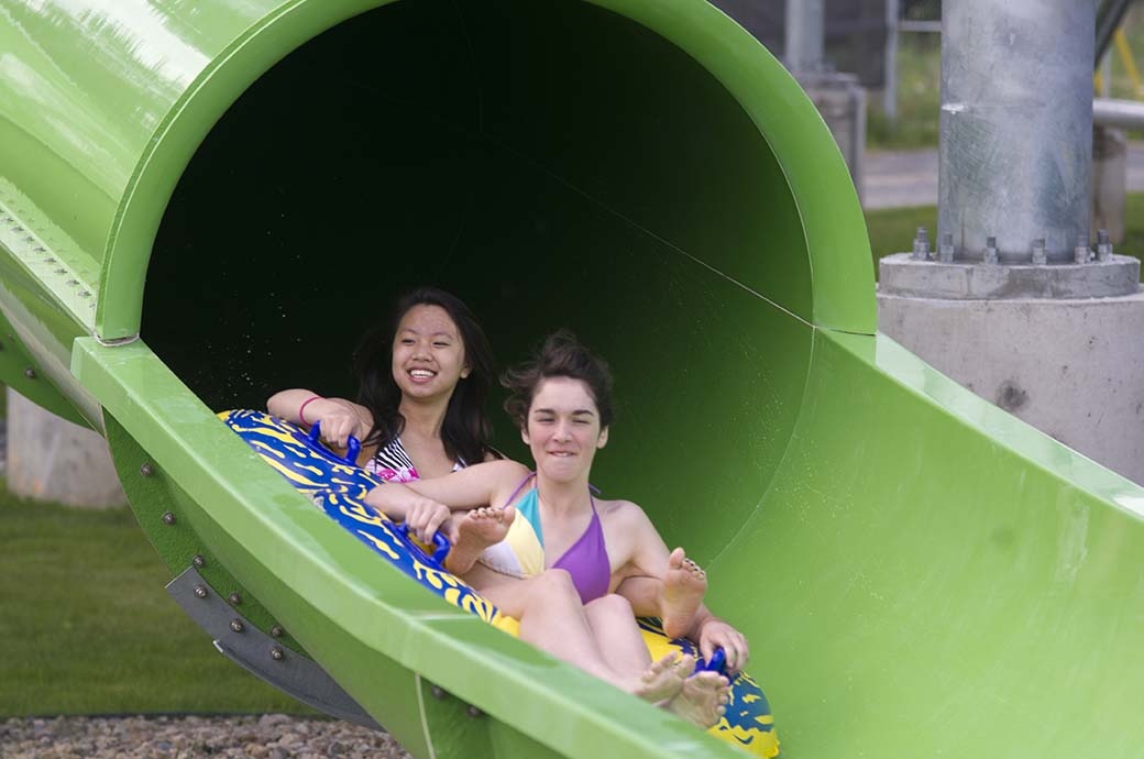 Giant Water Slide AquaTube - Calypso Waterpark, ON, Canada