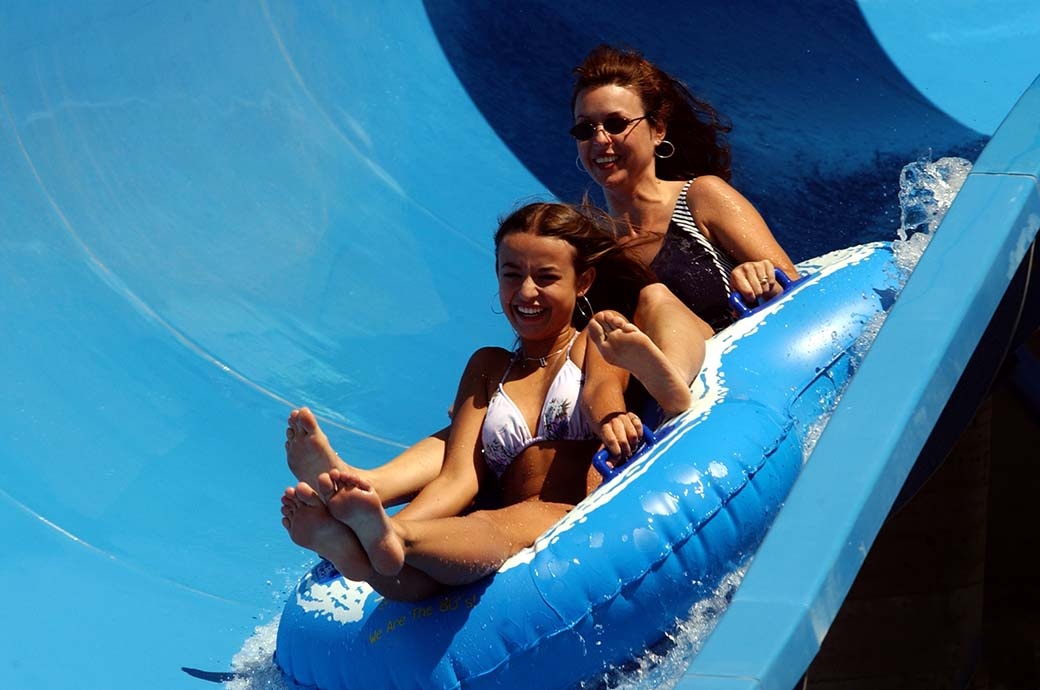 Open Flume Water Slide - Boulder Beach Water Park, ID, USA