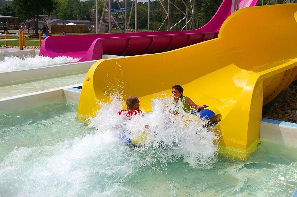 Family Raft Ride - Mt Olympus Waterpark, Wisconsin Dells, WI, USA