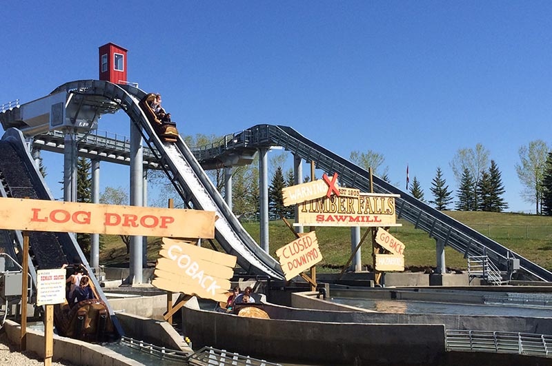 Log Flume Ride - Calaway Park, AB, Canada