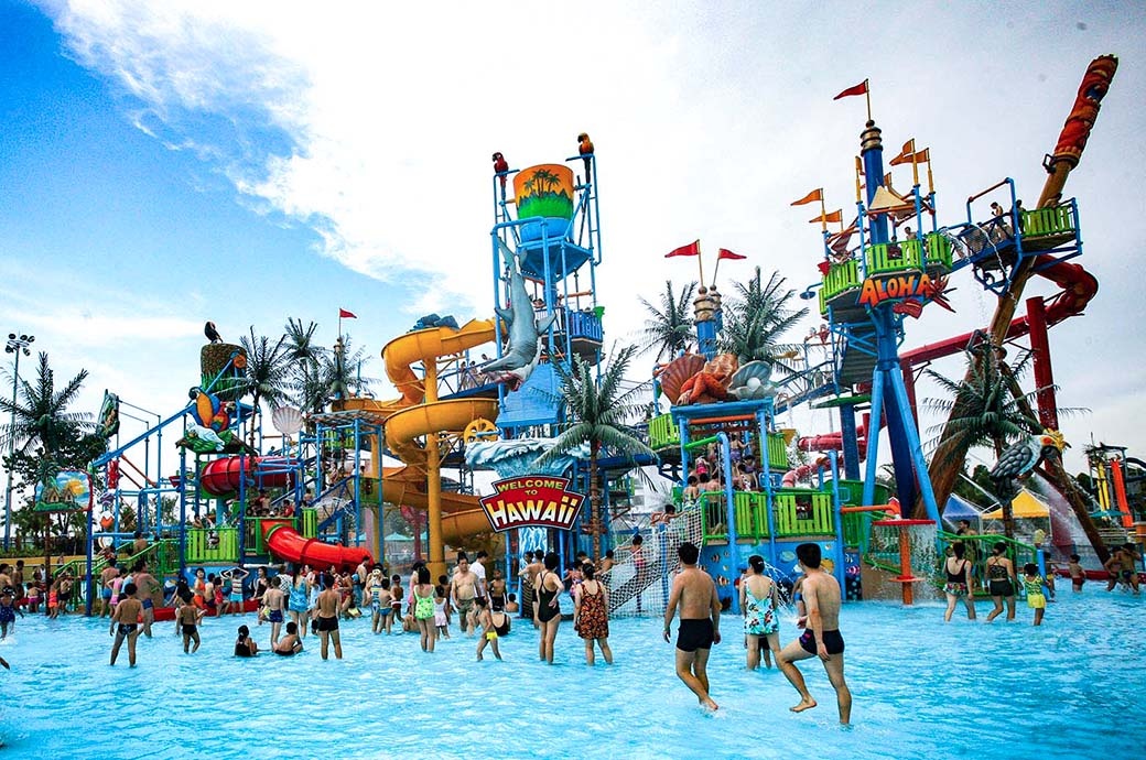 FusionFortress 15 Water Play Structure Manufacturer ChimeLong, Guangzhou, China